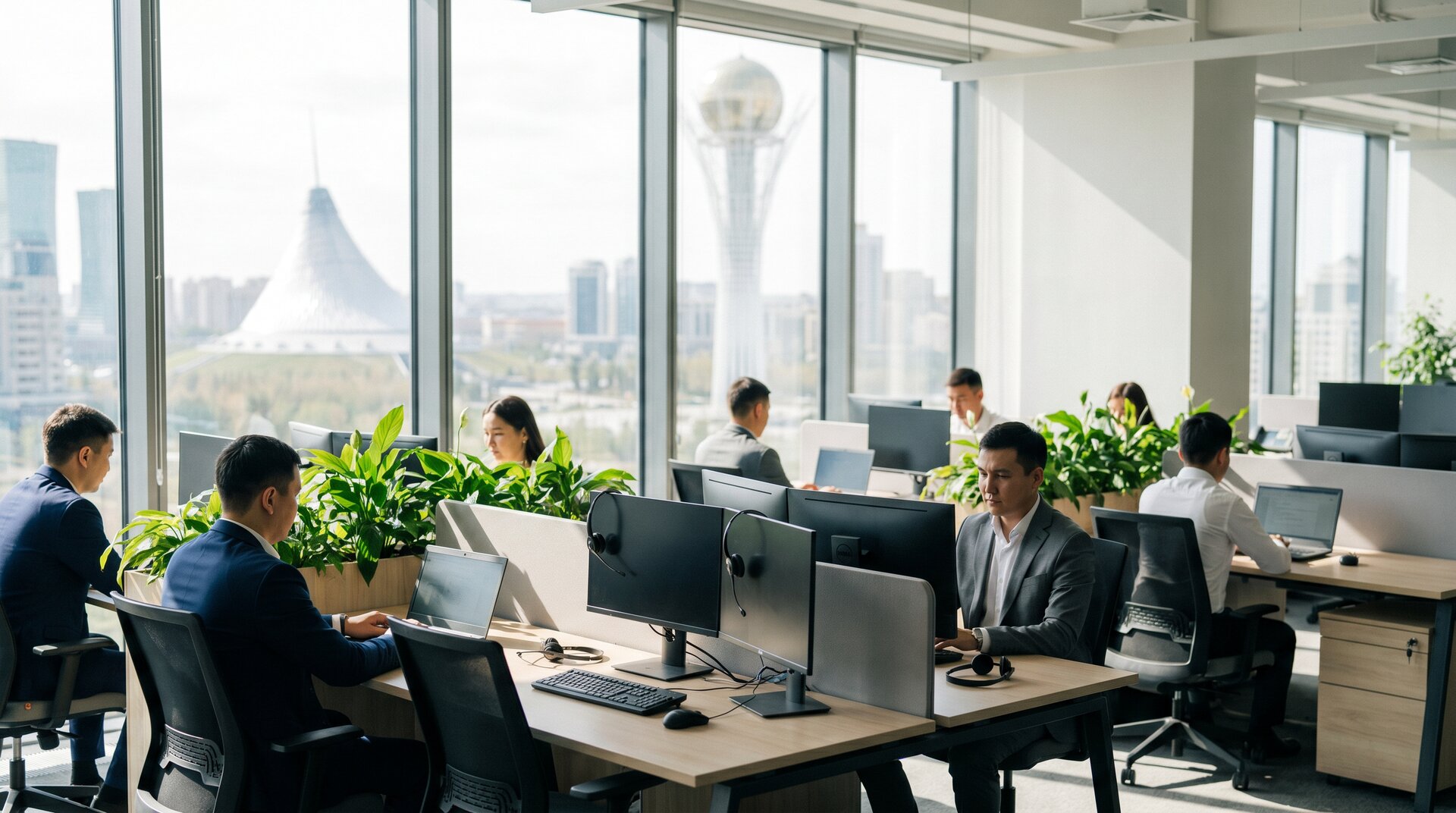 Открытый B2B офис продаж с видом на Астану